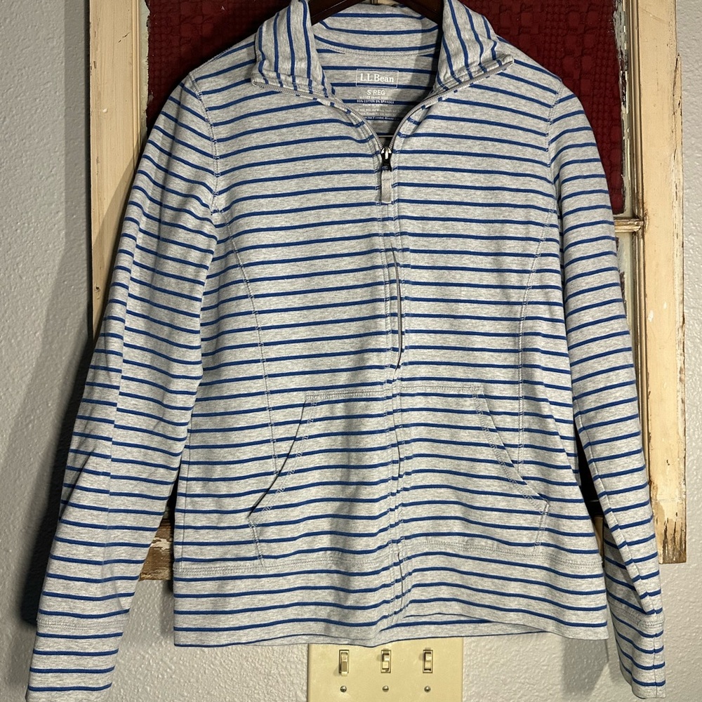 Striped Blue and Gray Women’s Sweater